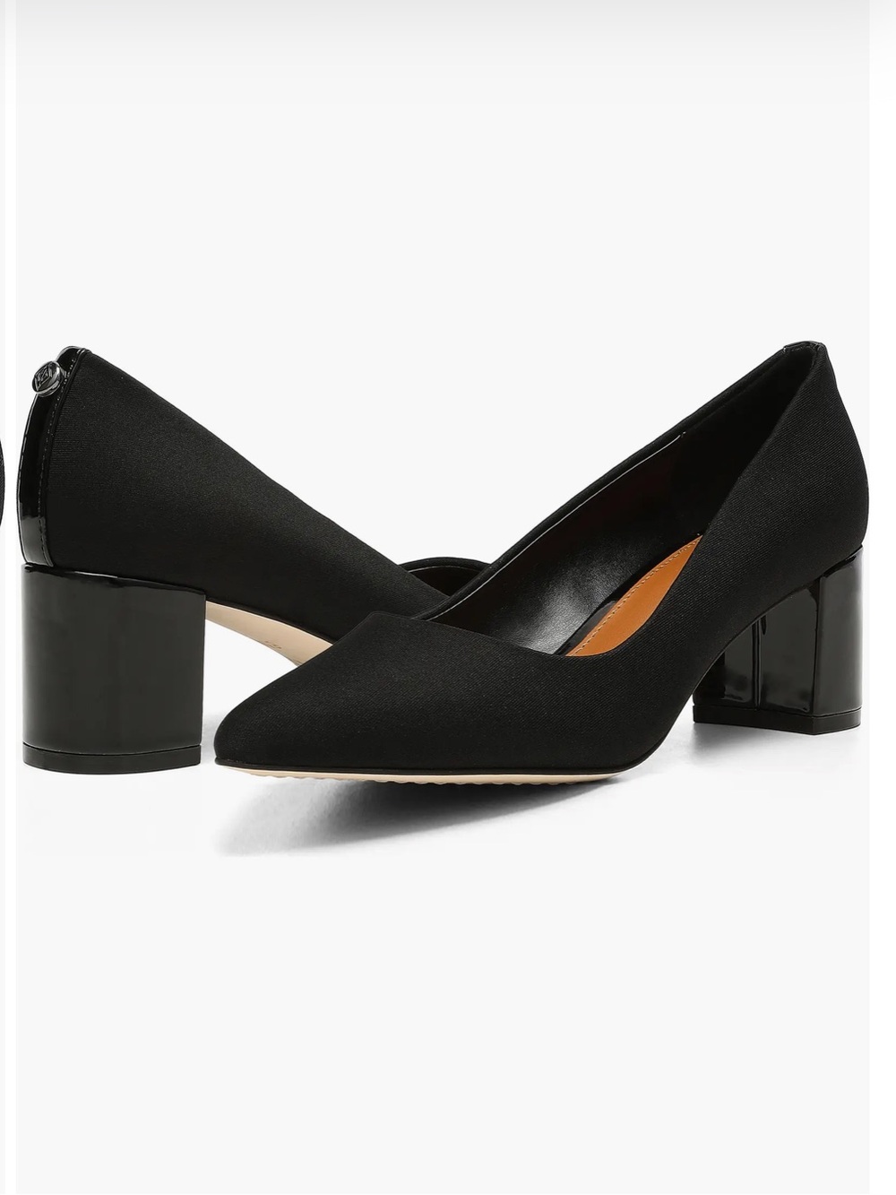 Donald Pliner Suzette Black Block Heel Pumps Size 10